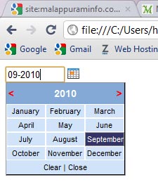 Javascript Month Year Picker Javascript Month Year Picker