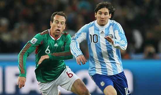 Messi against Mexico in round of 16 match Argentina vs Mexico on 27th June