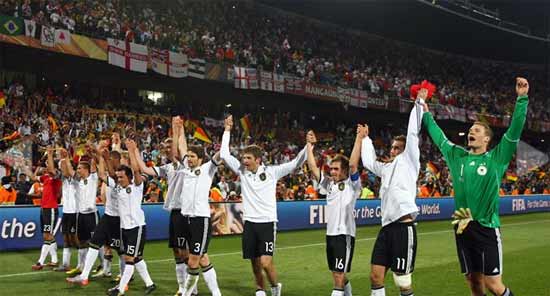 Germany delaight after the victory against england