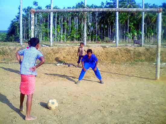 Malappuram Vacation School Boys Playing Football on Vacation