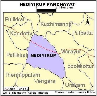 Nediyiruppu Panchayat Map