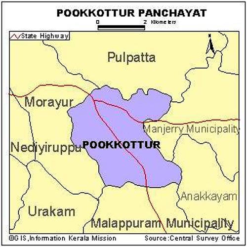 Pookkottur Panchayat Map