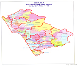 Kozhikode District Map Small